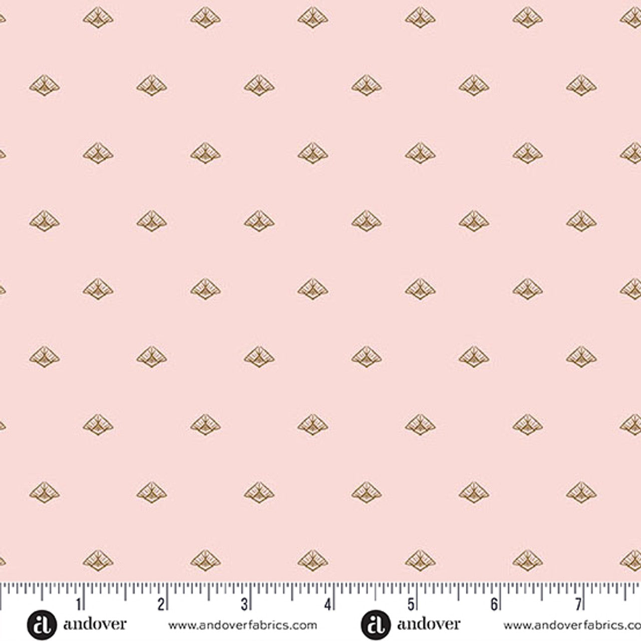 Fabric Andover Pink Garden Ferns Flourish by the Quarter Yard 1629-E