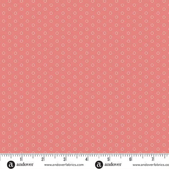 Fabric Andover Pink Lemonade Glimmer Lighthouse by the Quarter Yard A-1487-E