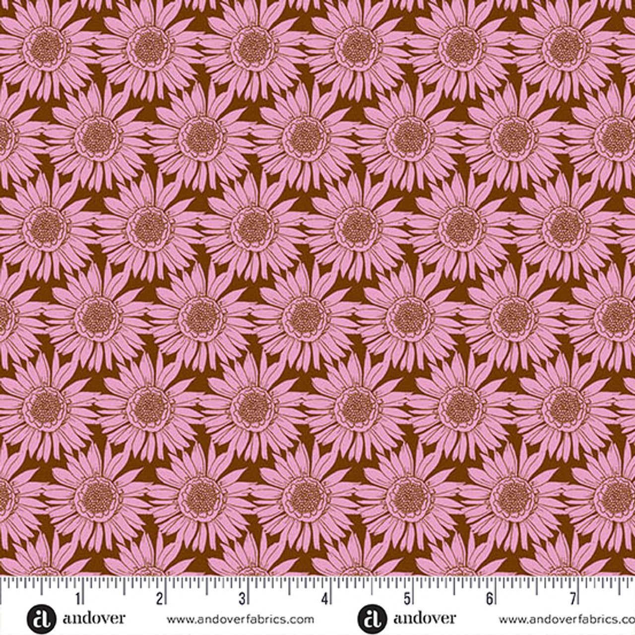 Fabric Andover Pink Sunlit Bloom Flourish by the Quarter Yard 1623-E