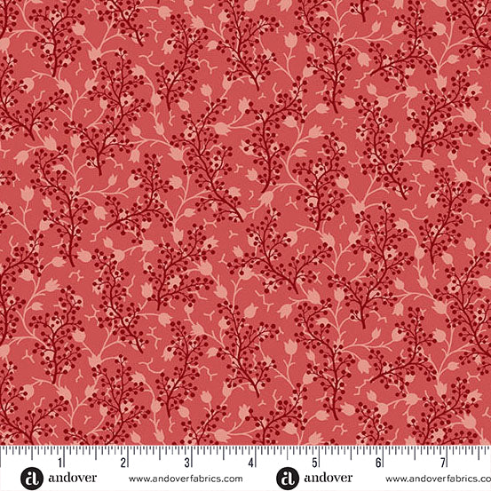 Fabric Andover Red Roof Coraline Lighthouse by the Quarter Yard A-1484-R