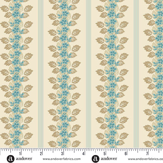 Fabric Andover Sand Enchanted Lighthouse by the Quarter Yard A-1477-B
