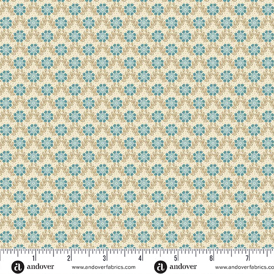 Fabric Andover Sand Lacey Lighthouse by the Quarter Yard A-1481-L