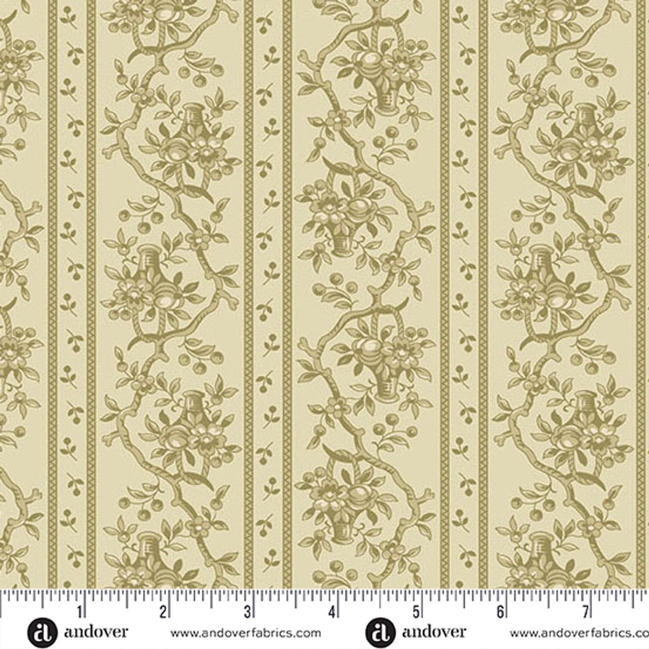 Fabric Andover Spanish Moss Orchard Farmer's Daughter by Laundry Basket Quilts by the Quarter Yard A-10085-LN
