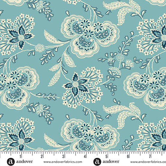 Fabric Andover Splash Allium Lighthouse by the Quarter Yard A-1475-B