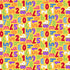 Pattern of colorful numbers on a yellow background