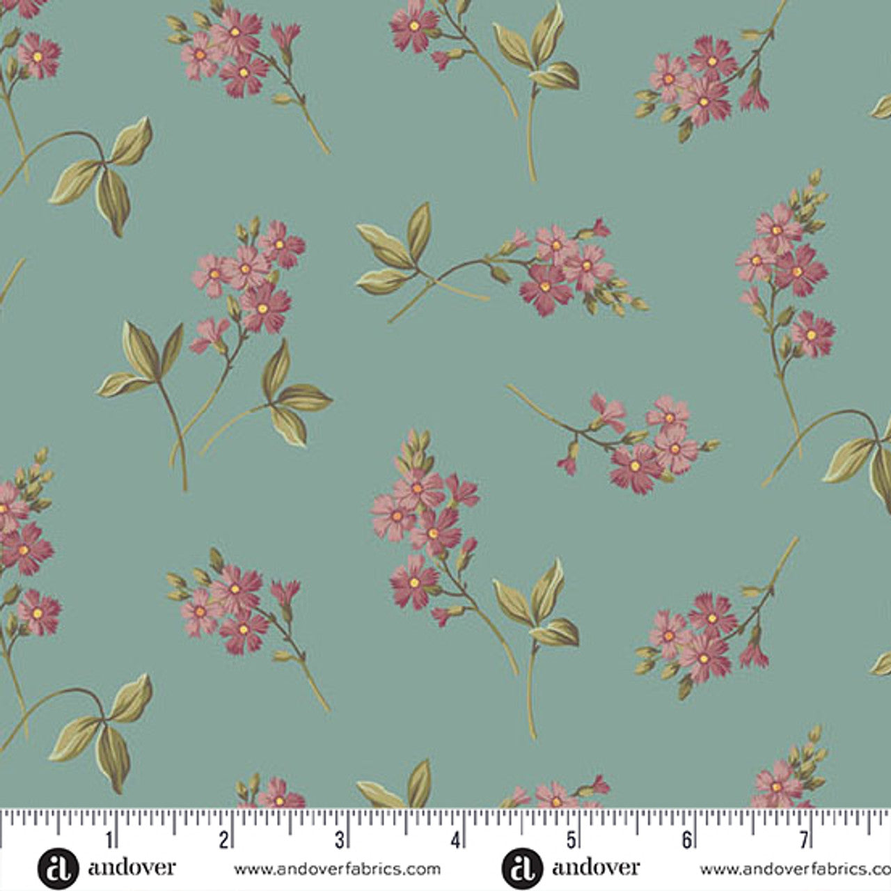 Fabric Andover Vanilla Cornflower Farmer's Daughter by Laundry Basket Quilts by the Quarter Yard A-10092-B