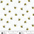 Fabric Andover White Buzzy Bees Sunny Honey by the Quarter Yard A-1577-L