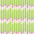 Pattern of green pencils with black tips and pink erasers on a white background