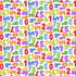 Pattern of colorful numbers on a multicolor background