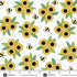 Fabric Andover White Sunny Bouquet Sunny Honey by the Quarter Yard A-1575-L