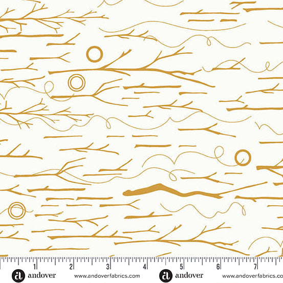 Fabric Andover Yarrow Sticks and Twine Sun Print Whisper by the Quarter Yard A-1555-N