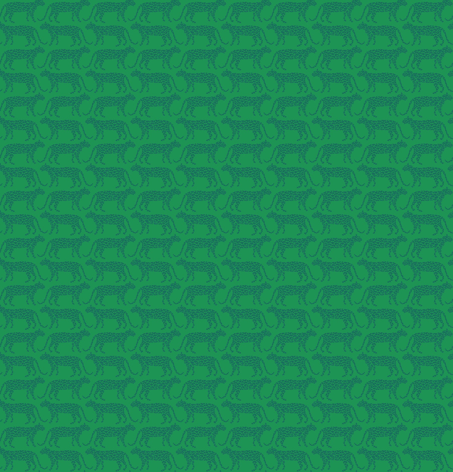 Pattern of green leopards on a green background