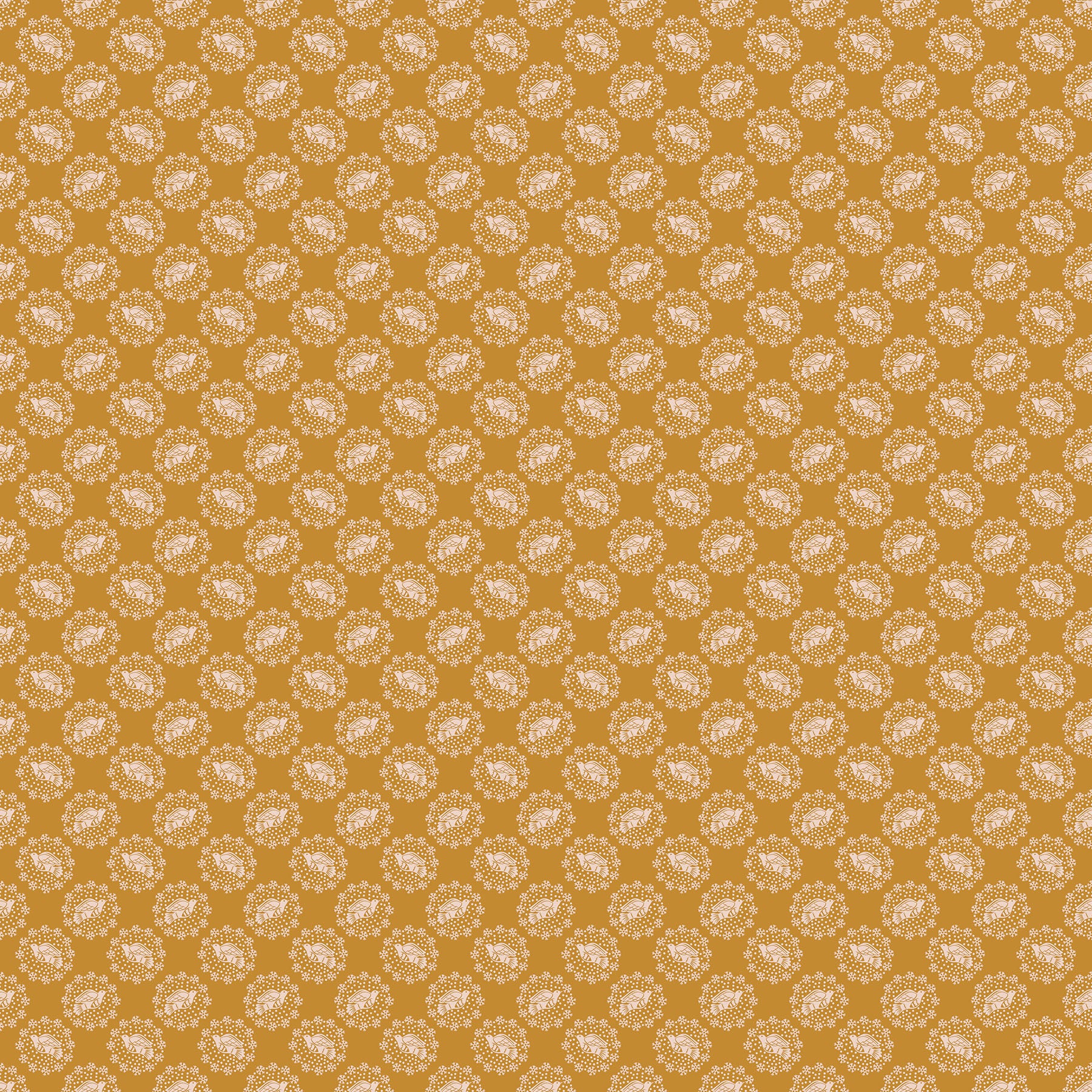 Fabric Anna Maria Textiles Honey Peaceful Cozy Christmas by the Quarter Yard AMT163-55V