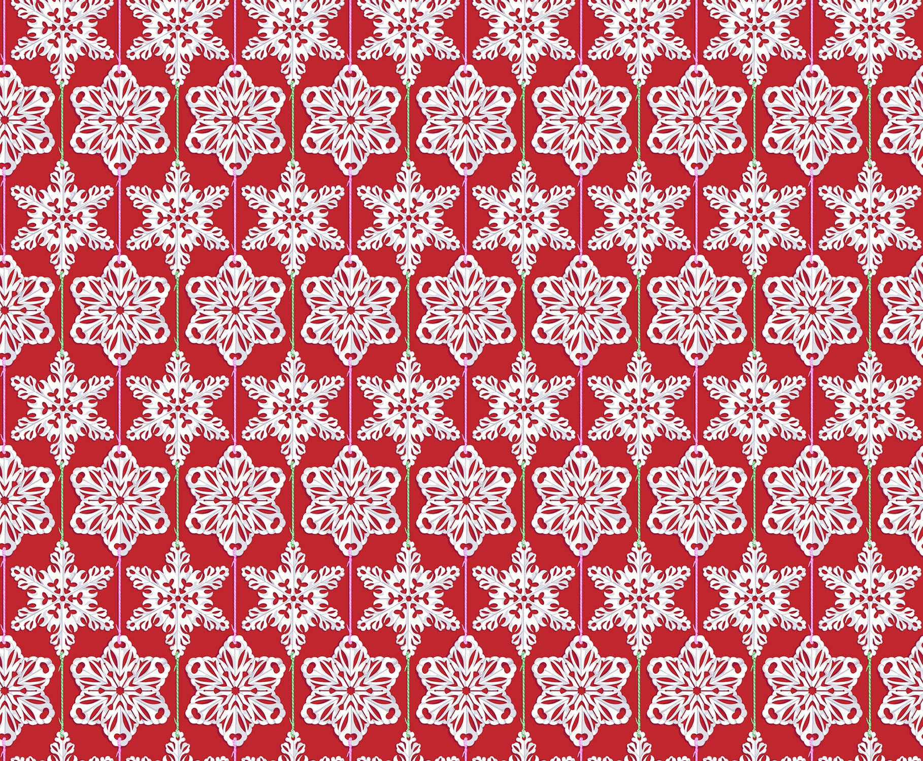 Fabric Anna Maria Textiles Red Hot Paperflakes Cozy Christmas by the Quarter Yard AMT162-25C