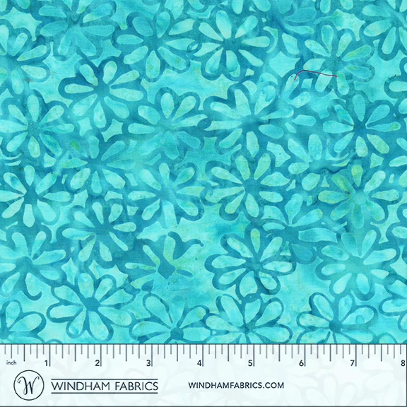 Fabric Anthology Aqua Meadow JDJ Mediterranean Sea Batiks by the Quarter Yard 3759Q-X