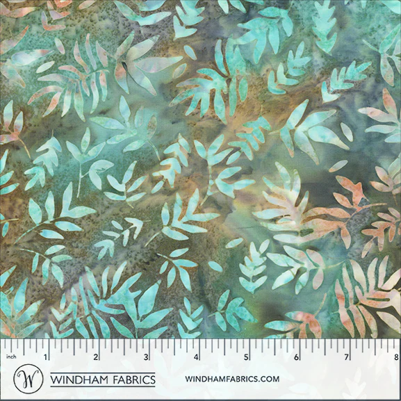 Fabric Anthology Batiks Beach Ferns Sway by the Quarter Yard 2776Q-X