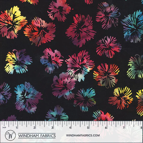 Fabric Anthology Batiks Black Morning Glory Glee by the Quarter Yard 20021Q-X
