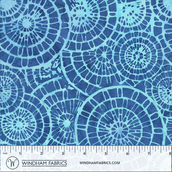 Fabric Anthology Batiks Iris Gears Blaze by the Quarter Yard 2965Q-X