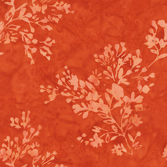 Floral pattern on a red background