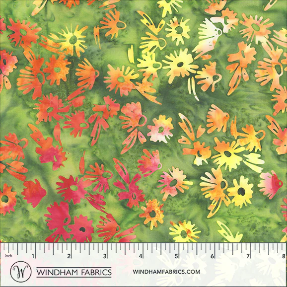 Fabric Anthology Batiks Meadow Black-eyed Susan Glee by the Quarter Yard 20015Q-X