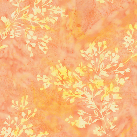 Fabric Anthology Batiks Peach Herbs Fawn by the Quarter Yard 20076Q-X