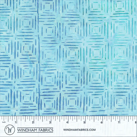 Fabric Anthology Batiks Powder Line Squares Blaze by the Quarter Yard 2969Q-X