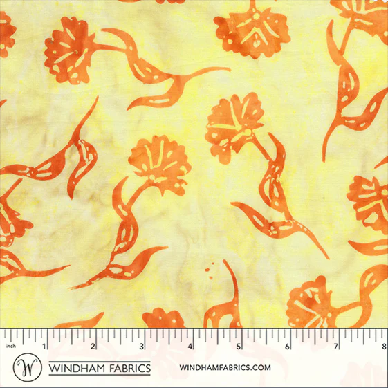Fabric Anthology Batiks Sunkissed Mums Blaze by the Quarter Yard 2971Q-X