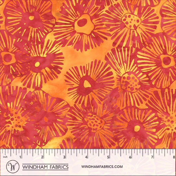Fabric Anthology Batiks Sunshine Etched Petals Glee by the Quarter Yard 20018Q-X
