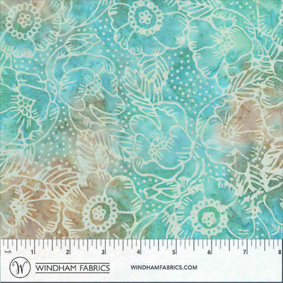Fabric Anthology Batiks Sway Gardenias Sway by the Quarter Yard 2781Q-X