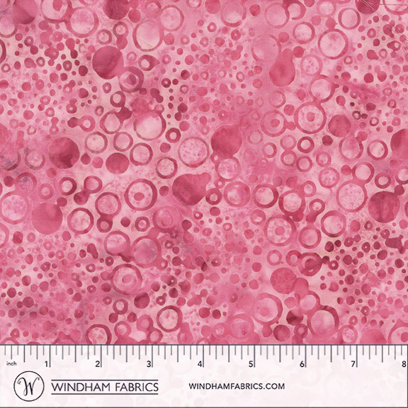 Fabric Anthology Carnation Circles JDJ French Rose Batiks by the Quarter Yard 3771Q-X