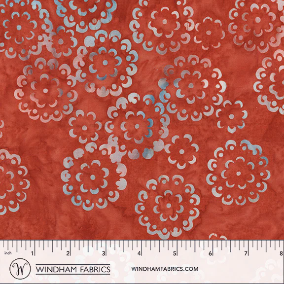 Fabric Anthology Crimson Doilies JDJ Henna Batiks by the Quarter Yard 3786Q-X