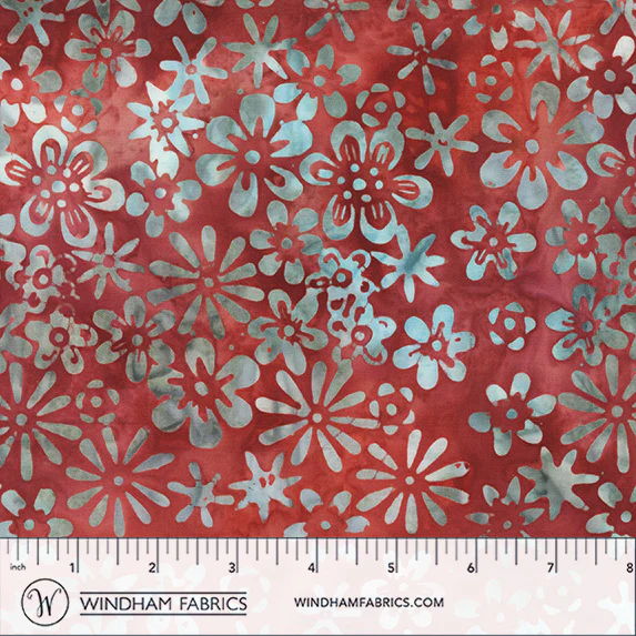 Fabric Anthology Crimson Garden JDJ Henna Batiks by the Quarter Yard 3785Q-X
