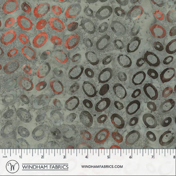 Fabric Anthology Gray Ovals JDJ Henna Batiks by the Quarter Yard 3792Q-X
