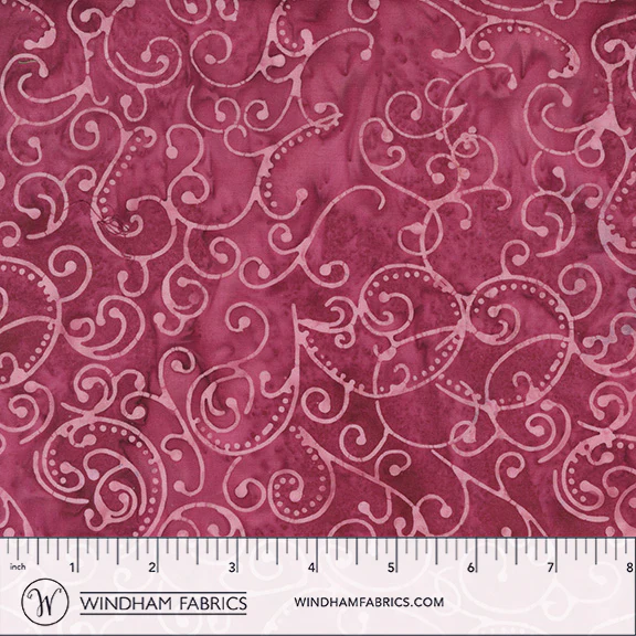 Fabric Anthology Jam Spirals JDJ French Rose Batiks by the Quarter Yard 3770Q-X