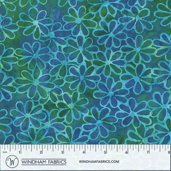 Fabric Anthology Lagoon Meadow JDJ Mediterranean Sea Batiks by the Quarter Yard 3755Q-X