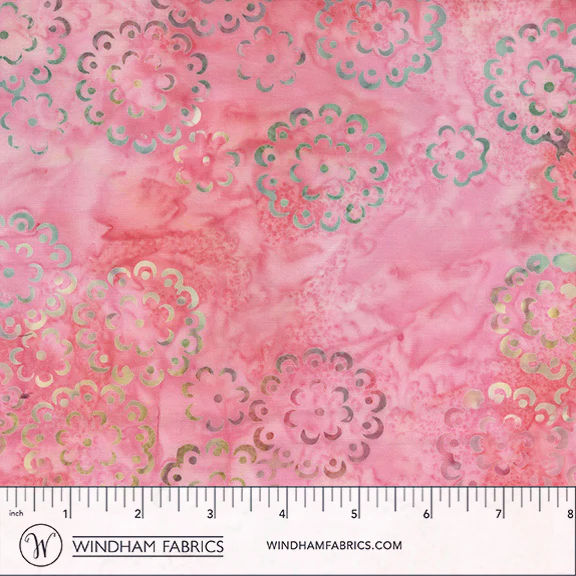 Fabric Anthology Pink Doilies JDJ Henna Batiks by the Quarter Yard 3791Q-X