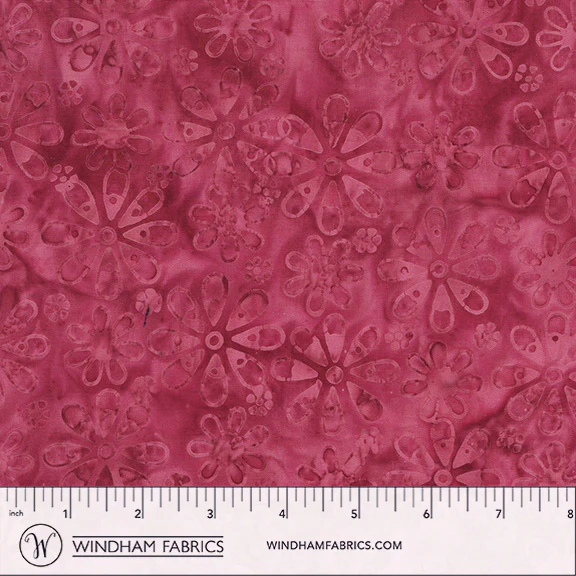 Fabric Anthology Punch Floral JDJ French Rose Batiks by the Quarter Yard 3768Q-X