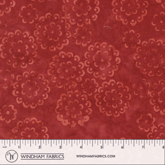 Fabric Anthology Red Doilies JDJ Henna Batiks by the Quarter Yard 3783Q-X