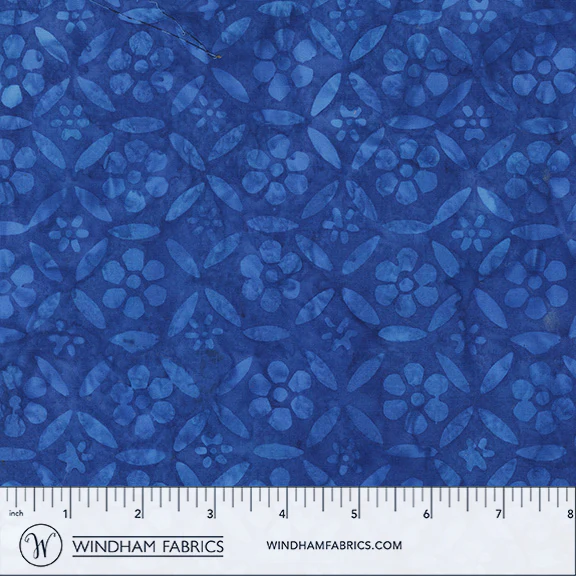 Fabric Anthology Royal Blue Picnic JDJ Mediterranean Sea Batiks by the Quarter Yard 3754Q-X