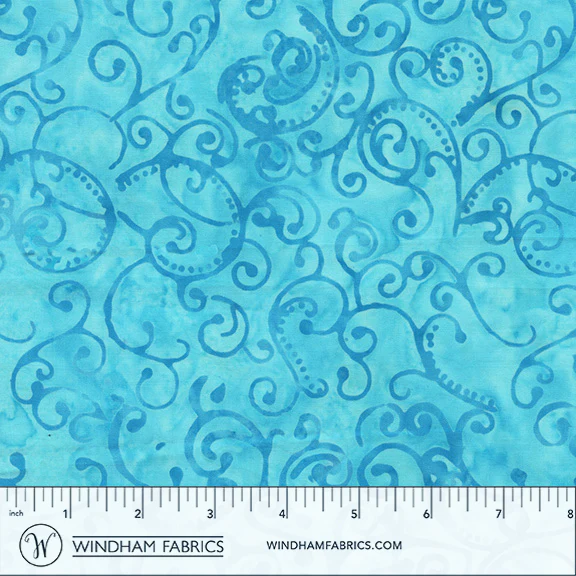 Fabric Anthology Sea Spirals JDJ Mediterranean Sea Batiks by the Quarter Yard 3766Q-X