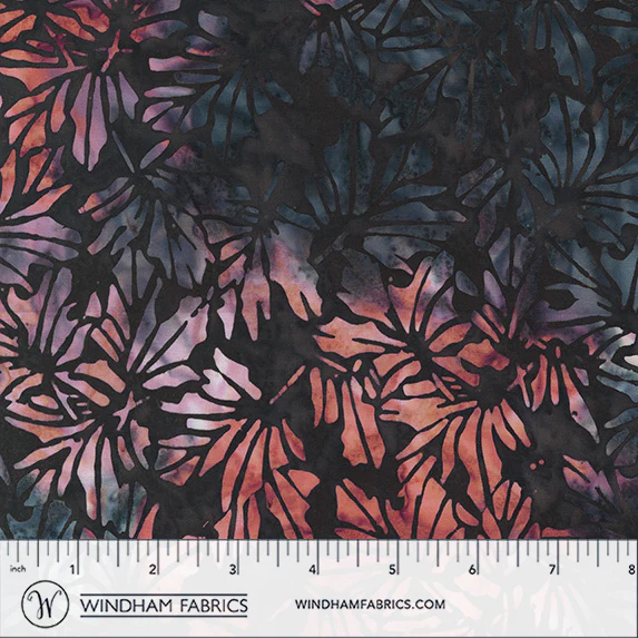 Fabric Anthology Umber Maple Leaves JDJ Henna Batiks by the Quarter Yard 3796Q-X