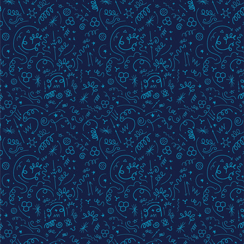 Fabric Art Gallery Lab Doodles Rocket Science by the Quarter Yard RKS-95404