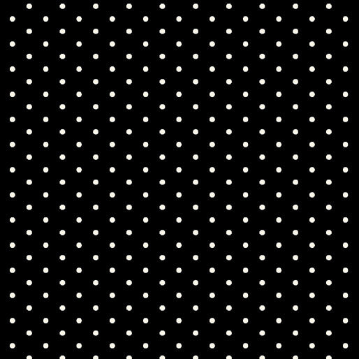 Fabric Benartex Black/Cream Dot Prairie Chicks by the Quarter Yard 16758-91
