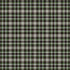 A repeating plaid pattern with black, white, and muted green lines forming a tartan check design.