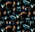 Fabric Benartex Black Harry Potter Moments Harry Potter 2nd Edition by the Quarter Yard 15263-12