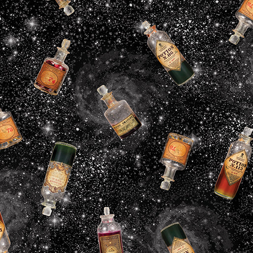 Fabric Benartex Black Magic Potions Harry Potter 2nd Edition by the Quarter Yard 15294-12