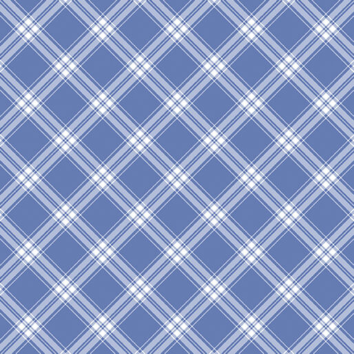 Blue and white plaid pattern