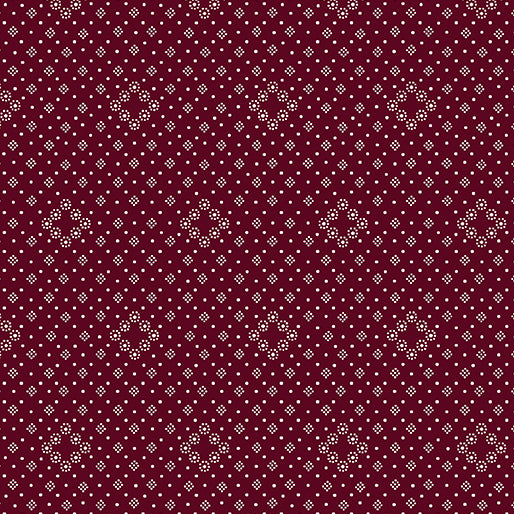 Fabric Benartex Claret Bandana Diamond Documentaries by the Quarter Yard 14491-19