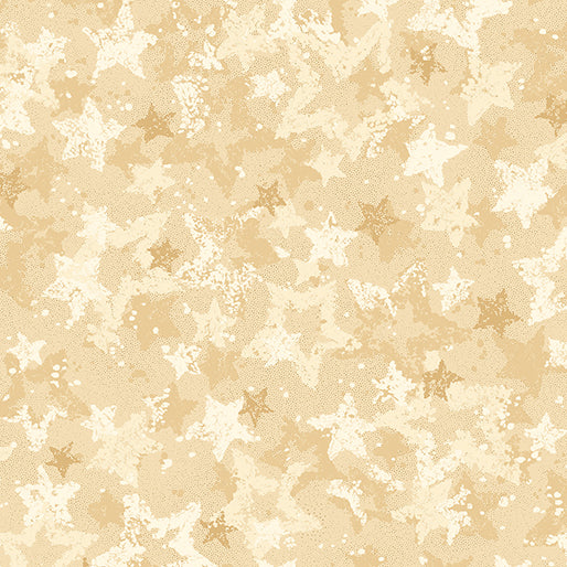 Beige and white star patterned fabric