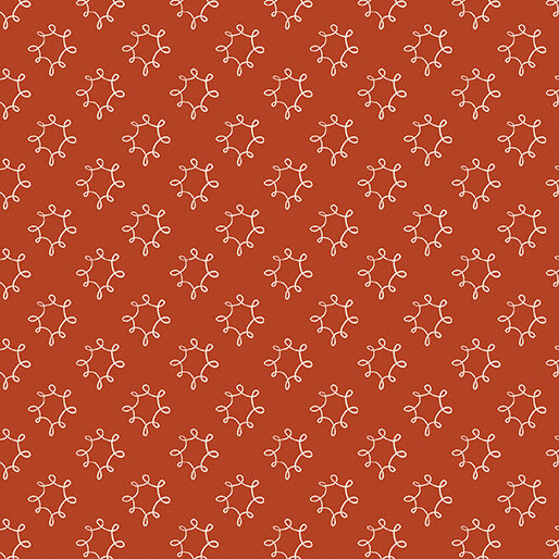 Fabric Benartex Dark Orange Dandy Wishflower by the Quarter Yard 16697-39
